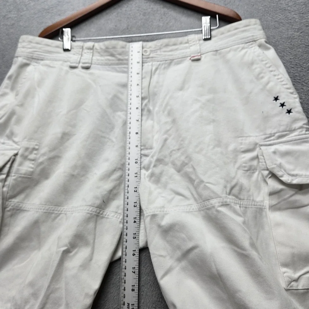 Polo Ralph Lauren Men Shorts 40 White Gellar Cargo Graphic Twill Text PRL 10